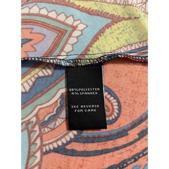 MSK Sleeveless Dress, Vivid Paisley Pattern, Size Large - Picture 5 of 6